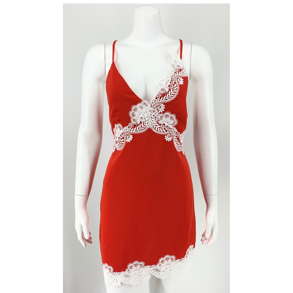 NEW NBD Mini Lace Red Dress Small D91